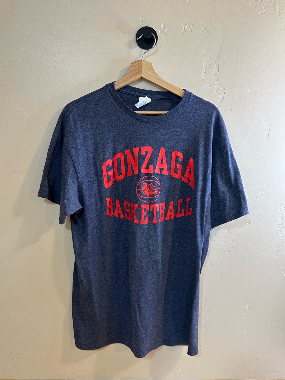 Gonzaga Bulldogs NCAA Basketball Blue T Shirt Large